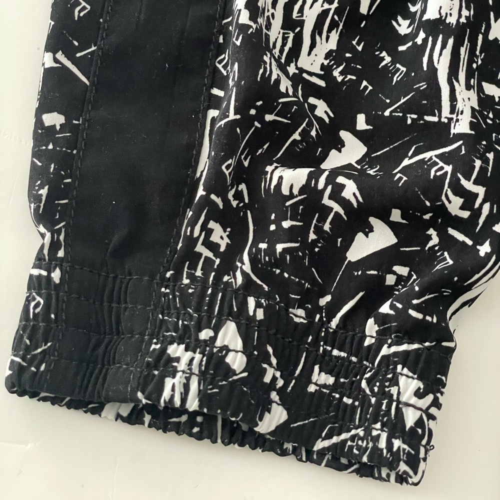 Express Black White Drawstring Elastic Waist Pull… - image 6